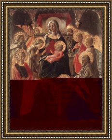 Madonna And Child with Saints And Angels Framed Paintings - Madonna and Child Enthroned with Saints by Fra Filippo Lippi