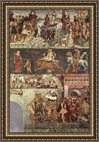 Allegory of Virtue Framed Paintings - Allegory of April Triumph of Venus by Francesco del Cossa