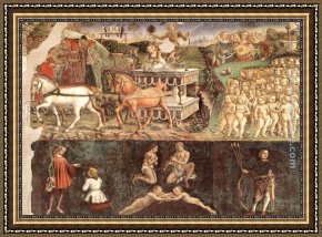 Allegory of Virtue Framed Paintings - Allegory of May Triumph of Apollo by Francesco del Cossa