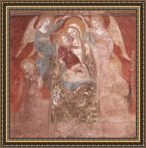 Madonna And Child with Saints And Angels Framed Paintings - Madonna and Child with Angels by Francesco Di Giorgio Martini