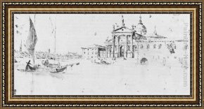 Maggiore Framed Paintings - San Giorgio Maggiore by Francesco Guardi