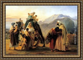 Jacob Jordaens Framed Paintings - Jacob and Esau by Francesco Hayez