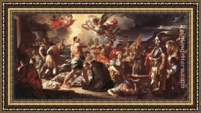 The Martyrdom of St. Matthew Framed Paintings - The Martyrdom of Sts Placidus and Flavia by Francesco Solimena