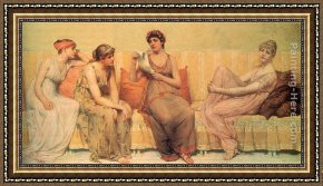 An Interesting Story Framed Paintings - Reading the Story of Oenone by Francis Davis Millet