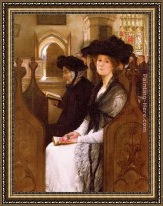 Silent Thoughts Framed Paintings - Wandering Thoughts by Francis Davis Millet