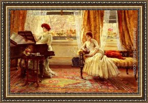 Music Framed Paintings - New Music by Francis Sidney Muschamp
