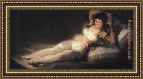 The Heart of San Francisco Framed Paintings - Clothed Maja by Francisco de Goya