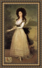 Francisco Framed Paintings - Dona Tadea Arias de Enriquez by Francisco de Goya