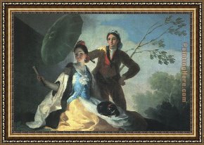 Parasol Framed Paintings - The Parasol by Francisco de Goya