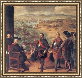 Zurbaran Framed Paintings - Defence of Cadiz against the English by Francisco de Zurbaran