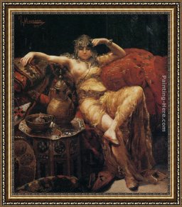 The Heart of San Francisco Framed Paintings - An Odalisque by Francisco Masriera y Manovens
