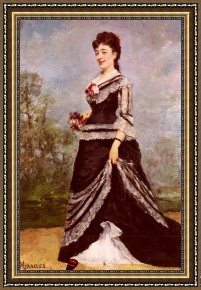 Miralles Framed Paintings - The Nosegay by Francisco Miralles