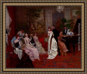 Miralles Framed Paintings - The Recital by Francisco Miralles