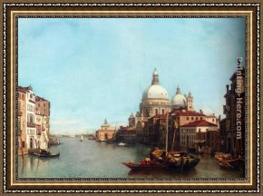 Design for The Grande Galerie in The Louvre Framed Paintings - Le Grande Canal, Venise by Francois Antoine Bossuet