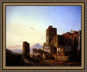 The Spanish Ballet Framed Paintings - Spanish Town by Francois Antoine Bossuet