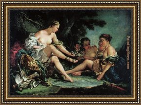 Return Framed Paintings - Diana's Return from the Hunt by Francois Boucher