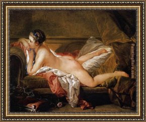 Francois Framed Paintings - L'Odalisque Blonde by Francois Boucher