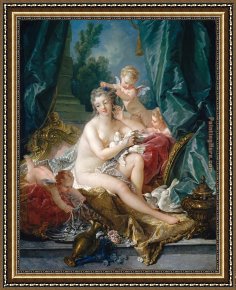 Venus in Front of The Mirror Framed Paintings - The Toilet of Venus by Francois Boucher
