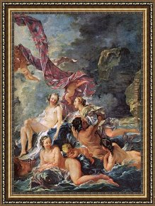 The Toilette of Venus Framed Paintings - The Triumph of Venus  detail by Francois Boucher