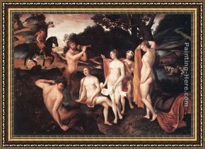 Diana And Acteon Framed Paintings - The Bath of Diana by Francois Clouet