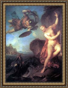 Perseus Frees Andromeda Framed Paintings - Perseus and Andromeda by Francois Lemoyne