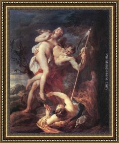 Lemoyne Framed Paintings - Time Saving Truth from Falsehood and Envy by Francois Lemoyne