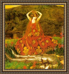 Cadogan Framed Paintings - La Belle Dam Sans Merci by Frank Cadogan Cowper