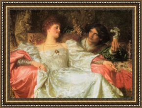 Frank Cadogan Cowper Framed Paintings - An Offering by Frank Dicksee