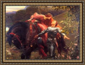 The Heart of San Francisco Framed Paintings - La Belle Dame Sans Merci by Frank Dicksee