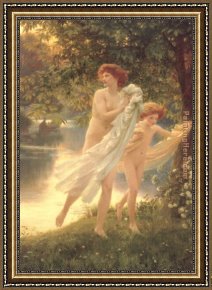 Frank Cadogan Cowper Framed Paintings - startled by Frank Dicksee