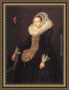 Frans Van Mieris Framed Paintings - Catharina Both van der Eem by Frans Hals
