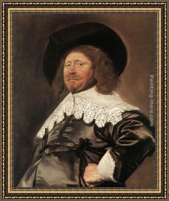 Frans Van Mieris Framed Paintings - Claes Duyst van Voorhout by Frans Hals