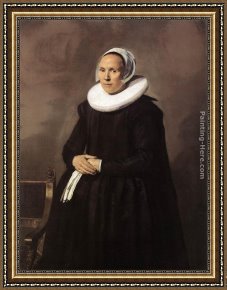 Frans Van Mieris Framed Paintings - Feyntje van Steenkiste by Frans Hals