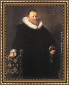 Totes Meer Mit Moabitergebirge, Abendstimmung Framed Paintings - Nicolaes Woutersz van der Meer by Frans Hals