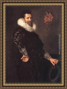 Frans Van Mieris Framed Paintings - Paulus van Beresteyn by Frans Hals