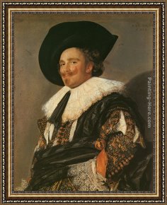 Frans Hals Framed Paintings - The Laughing Cavalier by Frans Hals