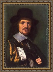 Frans Hals Framed Paintings - The Painter Jan Asselyn by Frans Hals
