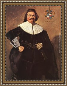 Frans Hals Framed Paintings - Tieleman Roosterman by Frans Hals