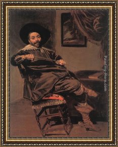 Frans Van Mieris Framed Paintings - Willem van Heythuysen by Frans Hals