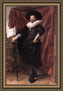 Frans Van Mieris Framed Paintings - Willem van Heythuyzen by Frans Hals