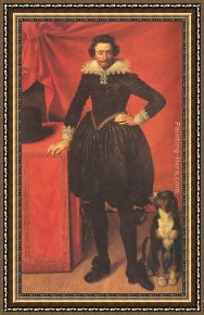 Claude Lorrain Framed Paintings - Portrait of Claude de Lorrain, Prince of Chevreuse by Frans Pourbus the Younger