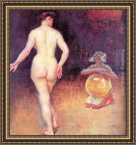 An Old Money-lender Framed Paintings - Money by Frantisek Kupka