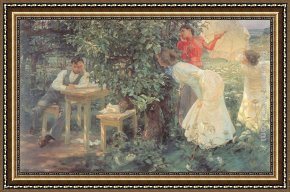 Her Favorite Book Framed Paintings - The Book Lover I by Frantisek Kupka