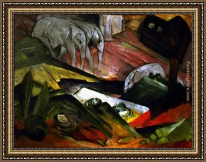 Der Jubil Framed Paintings - Der Traum by Franz Marc