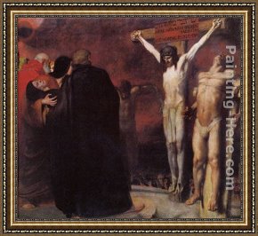 Crucifixion Framed Paintings - Crucifixion by Franz von Stuck