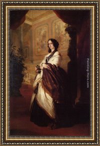 Jane Maxwell, Duchess of Gordon And Her Son The Marquis of Huntly Framed Paintings - Harriet Howard, Duchess of Sutherland by Franz Xavier Winterhalter