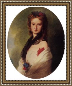 Diana Cecil, Countess of Oxford Framed Paintings - Zofia Potocka, Countess Zamoyska by Franz Xavier Winterhalter