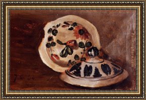 Frederic Bazille Framed Paintings - Soup Bowl Covers by Frederic Bazille