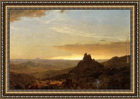 Cross in The Wilderness Framed Paintings - Cross in the Wilderness by Frederic Edwin Church