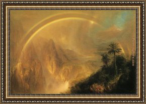 Church Framed Paintings - Rainy Season in the Tropics by Frederic Edwin Church